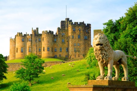 Alnwick Castle with lion 